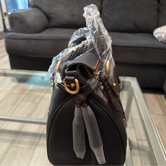 Dooney & Bourke Large Florentine Satchel Navy - Picture 4 of 9